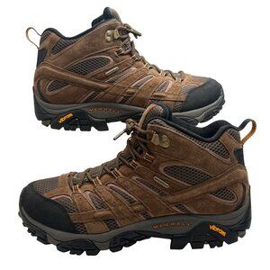 Merrell Moab 2 Mid Waterproof Hiking Boots Mens Size 11 Brown Suede & Mesh